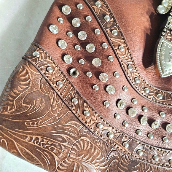 Crossbody Bag Purse, Vintage-Look, Fair Condition See Pictures, Smoker (Smell) - Picture 4 of 9